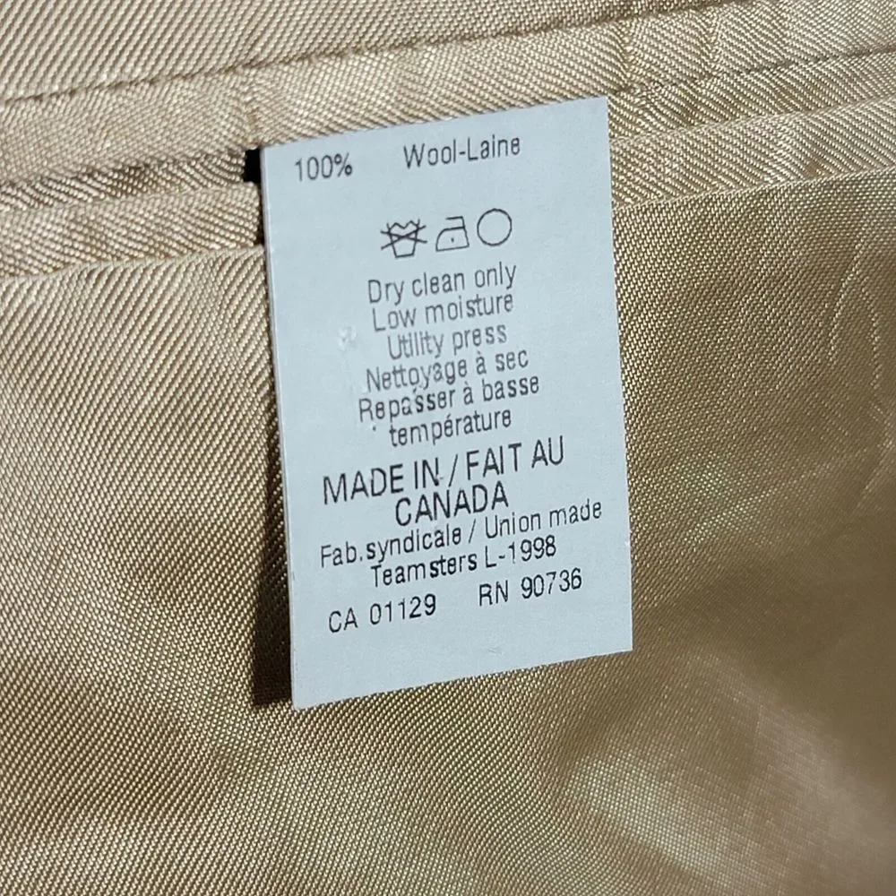 Lauren Ralph Lauren Men's Sport Coat Blazer Two Button Brown Plaid Wool‎ Sz 44L